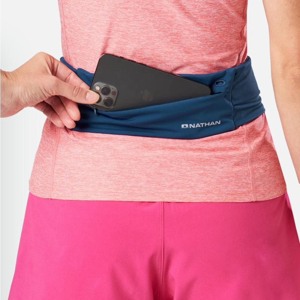 Natan Blue Mirage Running Belt with 2 Zippers